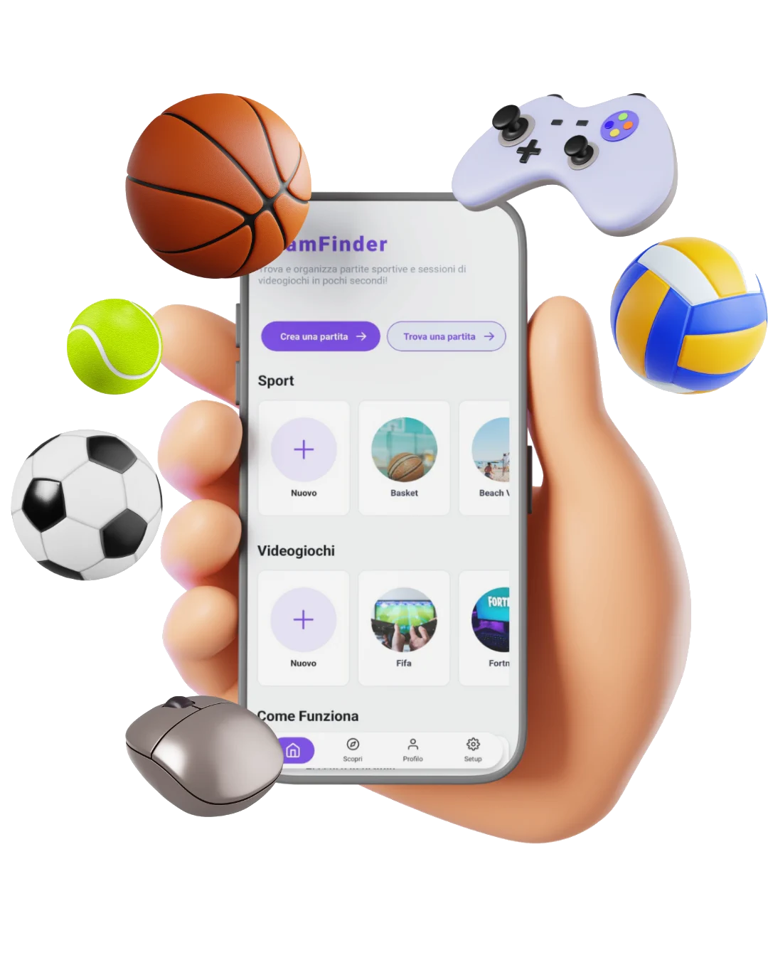 TeamFinder, il catalogo degli sport