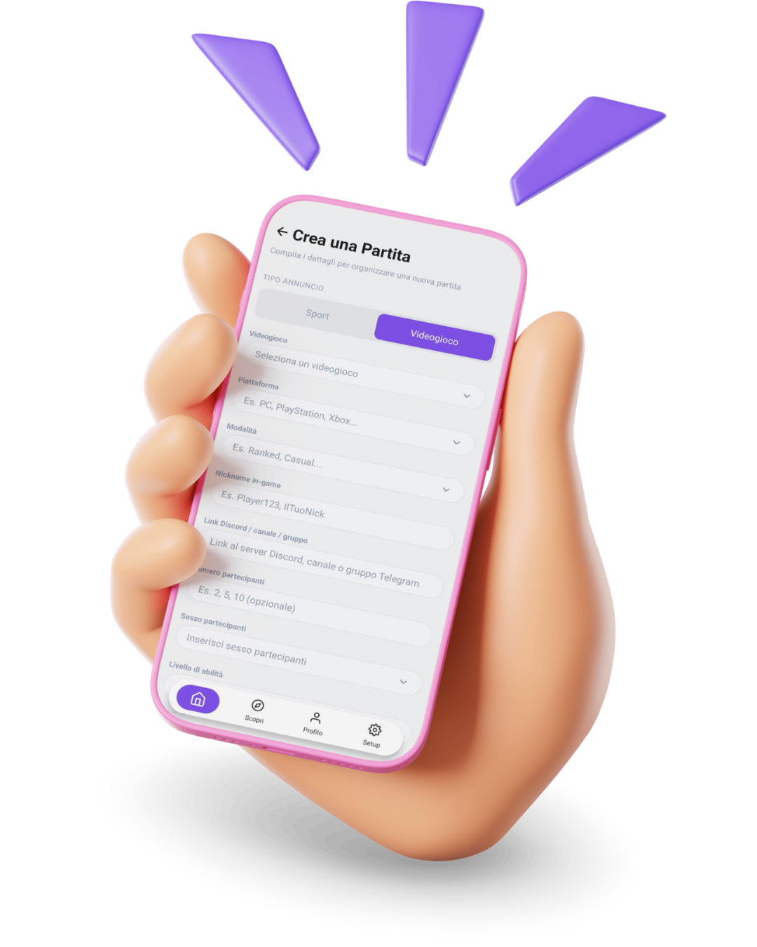 TeamFinder - Crea partita